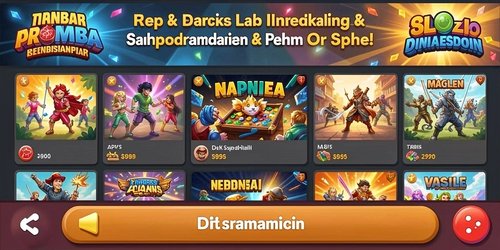 Tampilan awal game yang menarik dan intuitif.