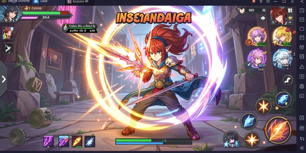 Screenshot menunjukkan antarmuka permainan yang menarik.