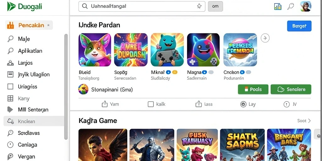 Tampilan antarmuka permainan yang menarik dan intuitif.